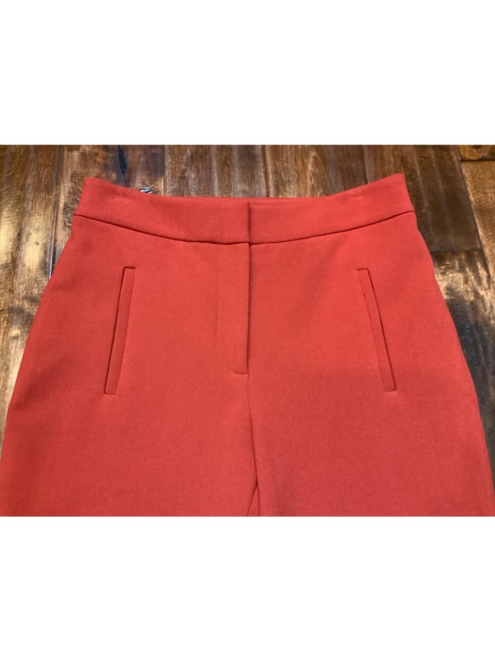 Veronica Beard Brick Red Arte Cropped Pants NWT $448, Size 6 - Picture 3 of 8